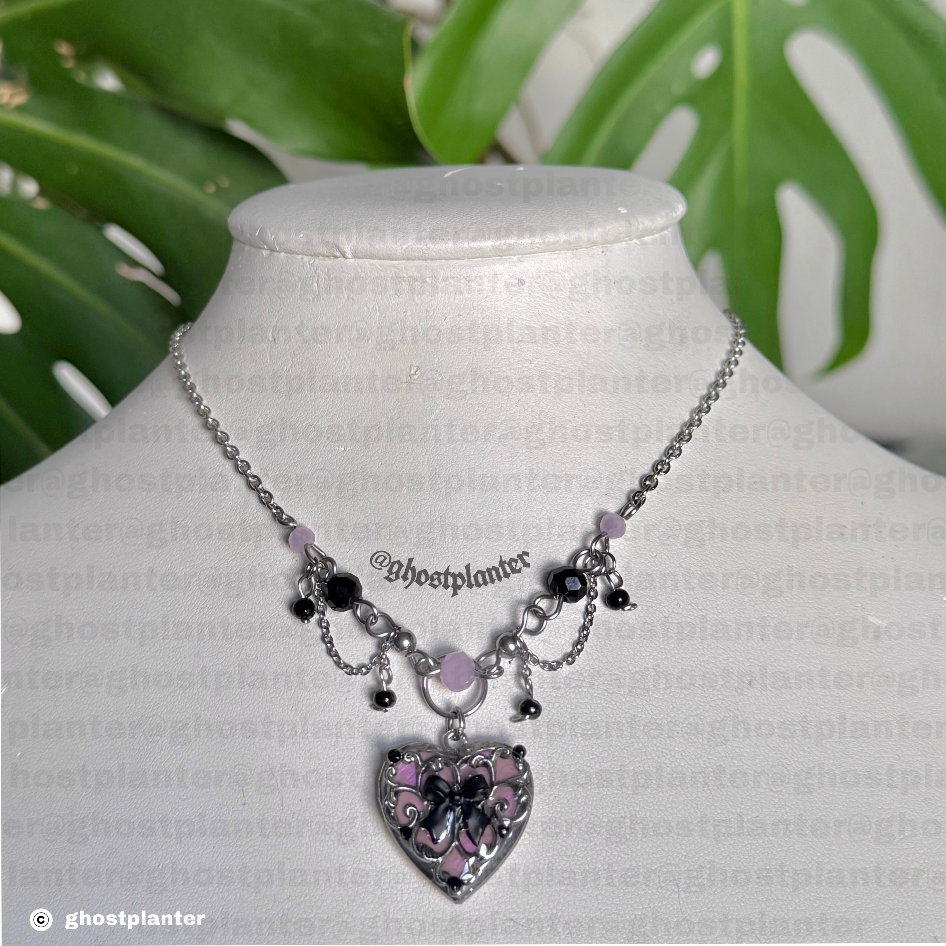 Silver Stainless Steel Goth Locket Necklaces