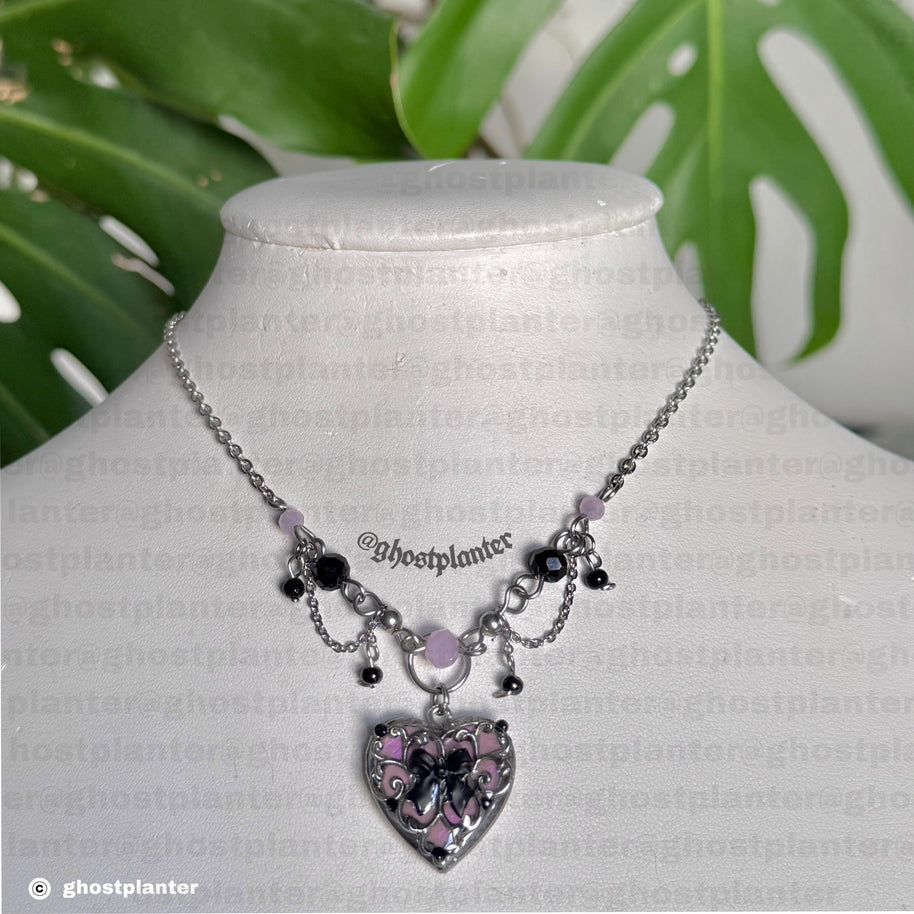 Silver Stainless Steel Goth Locket Necklaces