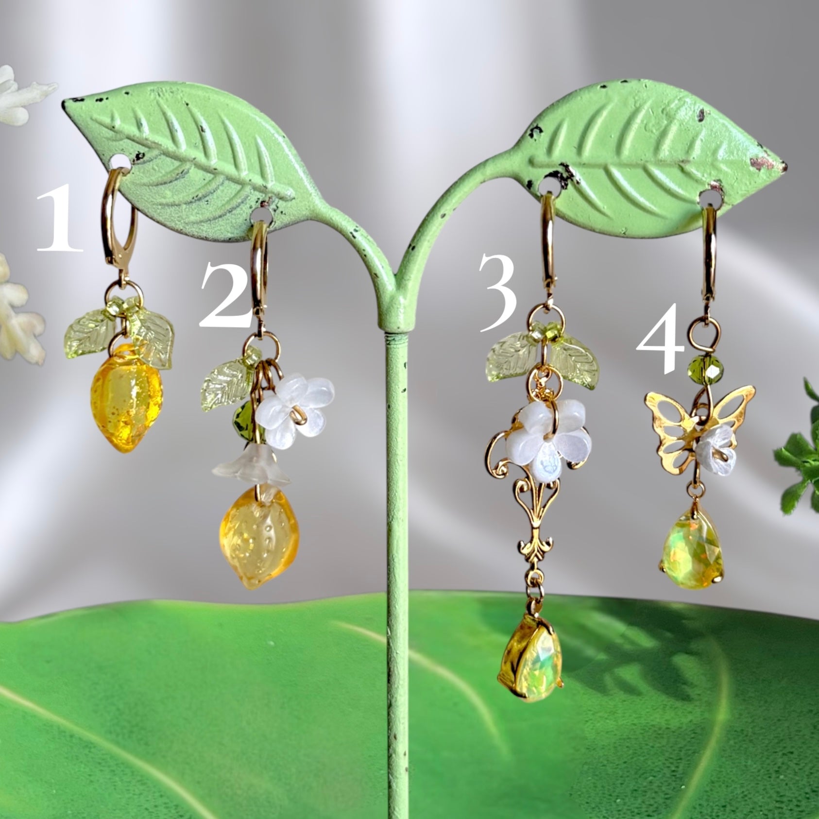 Silver or Golden Stainless Steel Lemon Earrings  (1pcs)