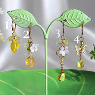 Silver or Golden Stainless Steel Lemon Earrings  (1pcs)