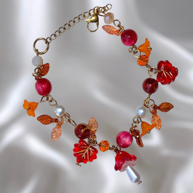 Silver or Golden Stainless Steel Mushroom Bracelet