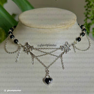 Silver Alloy Corset Necklace