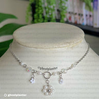 Golden or Silver Steel Daisy Necklace