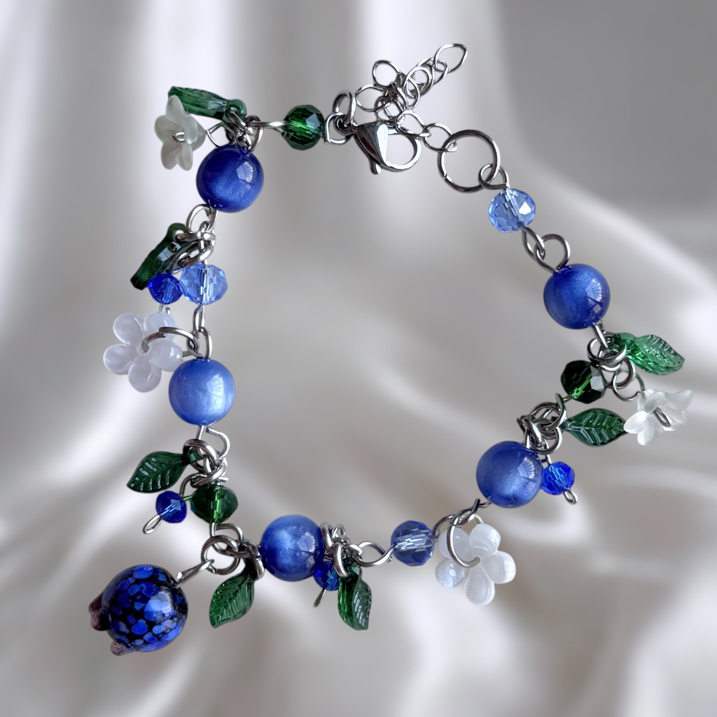 Golden or Silver Stainless Steel Blueberry Bracelet