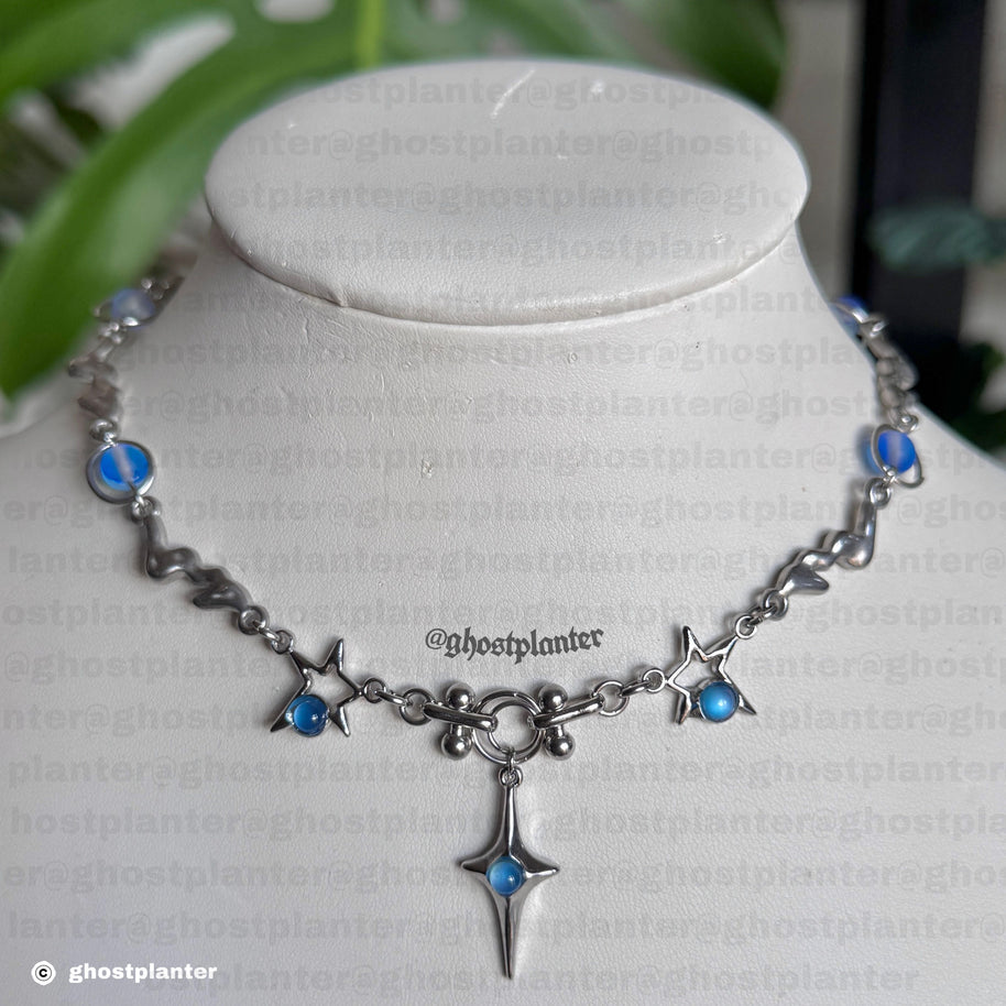 Silver Stainless Steel Simple Jimin Necklace