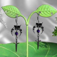 Silver or Golden Stainless Steel Witch Fairy Princess Earrings