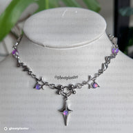 Silver Stainless Steel Simple Jimin Necklace