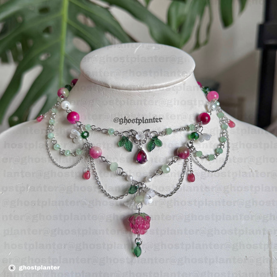 Golden or Silver Stainless Steel Raspberry Necklace