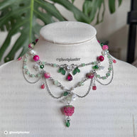 Golden or Silver Stainless Steel Raspberry Necklace