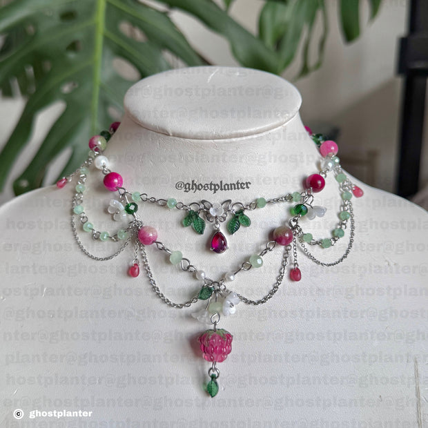 Golden or Silver Stainless Steel Raspberry Necklace