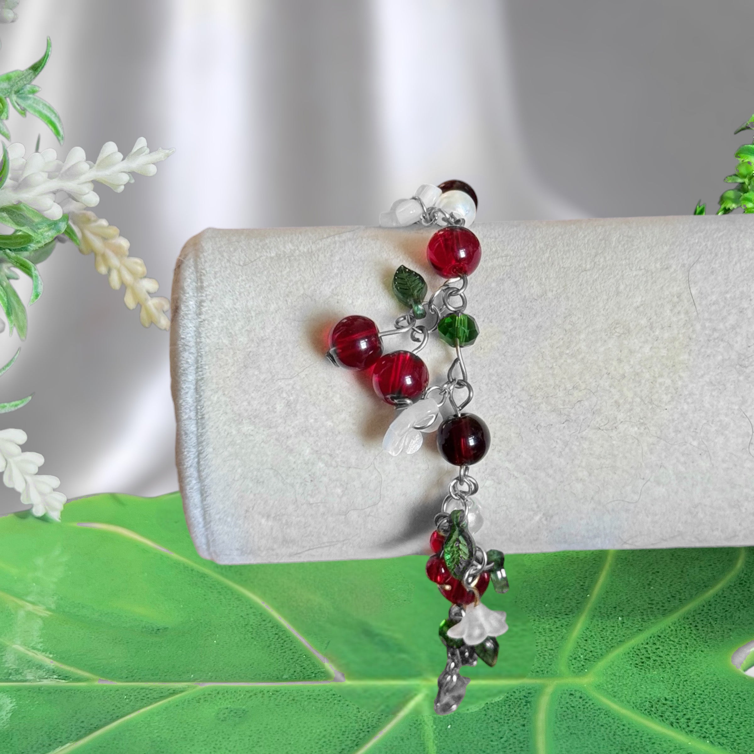 Silver or Golden Stainless Steel Cherry Bracelet