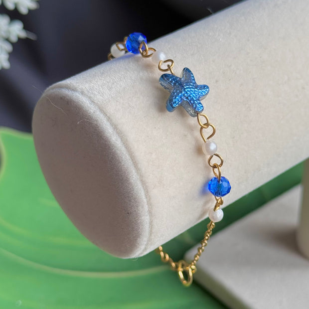 Gold or Silver Steel Starfish Bracelet