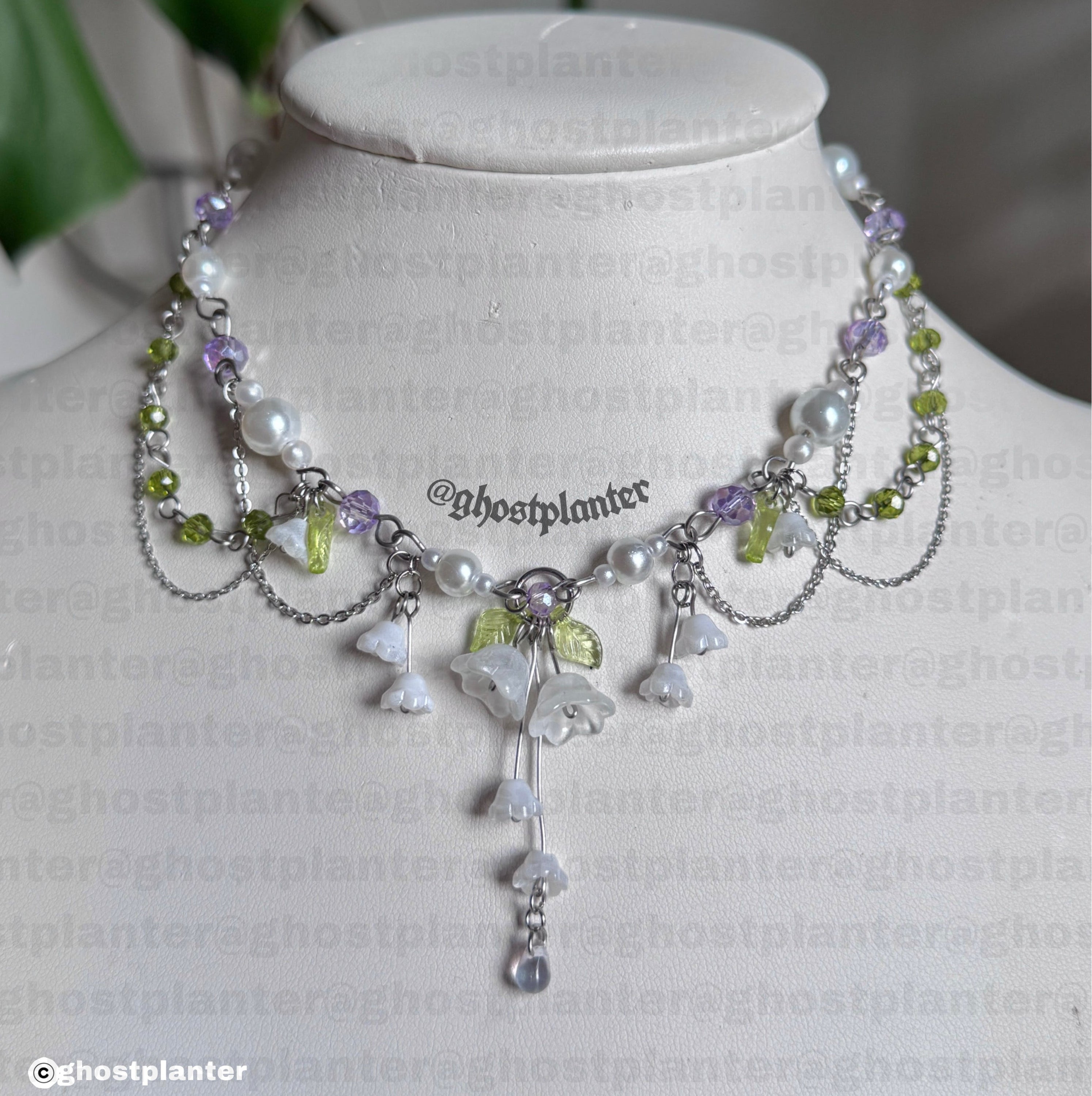 Silver or Golden Stainless Steel Lilly of the Valley Necklaces