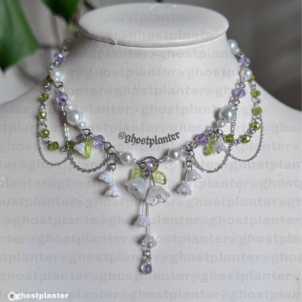 Silver or Golden Stainless Steel Lilly of the Valley Necklaces