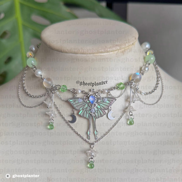 Silver Steel Dewdrop Necklace