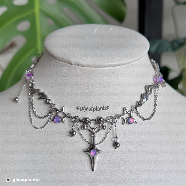 Silver Stainless Steel Jimin Necklace