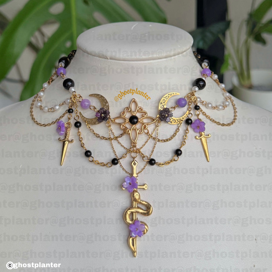 Golden Stainless Steel Diana Necklace