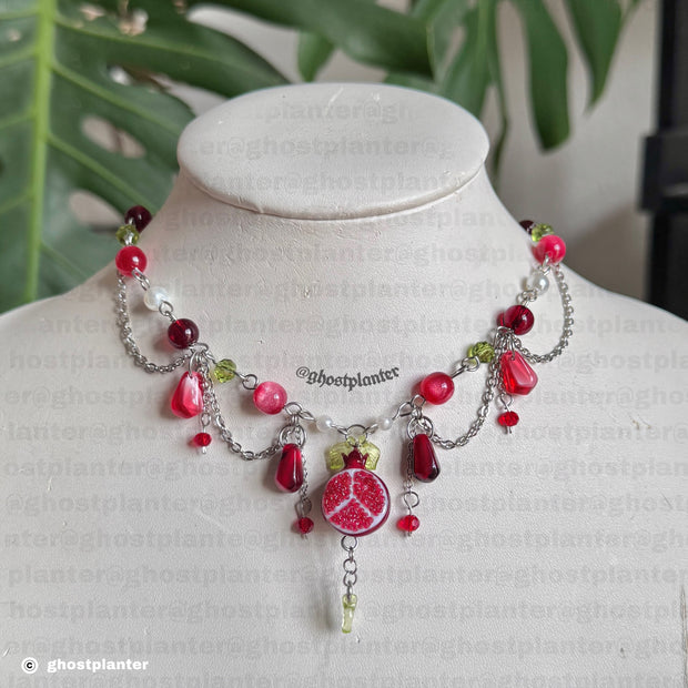 Golden or Silver Stainless Steel Pomegranate Necklace