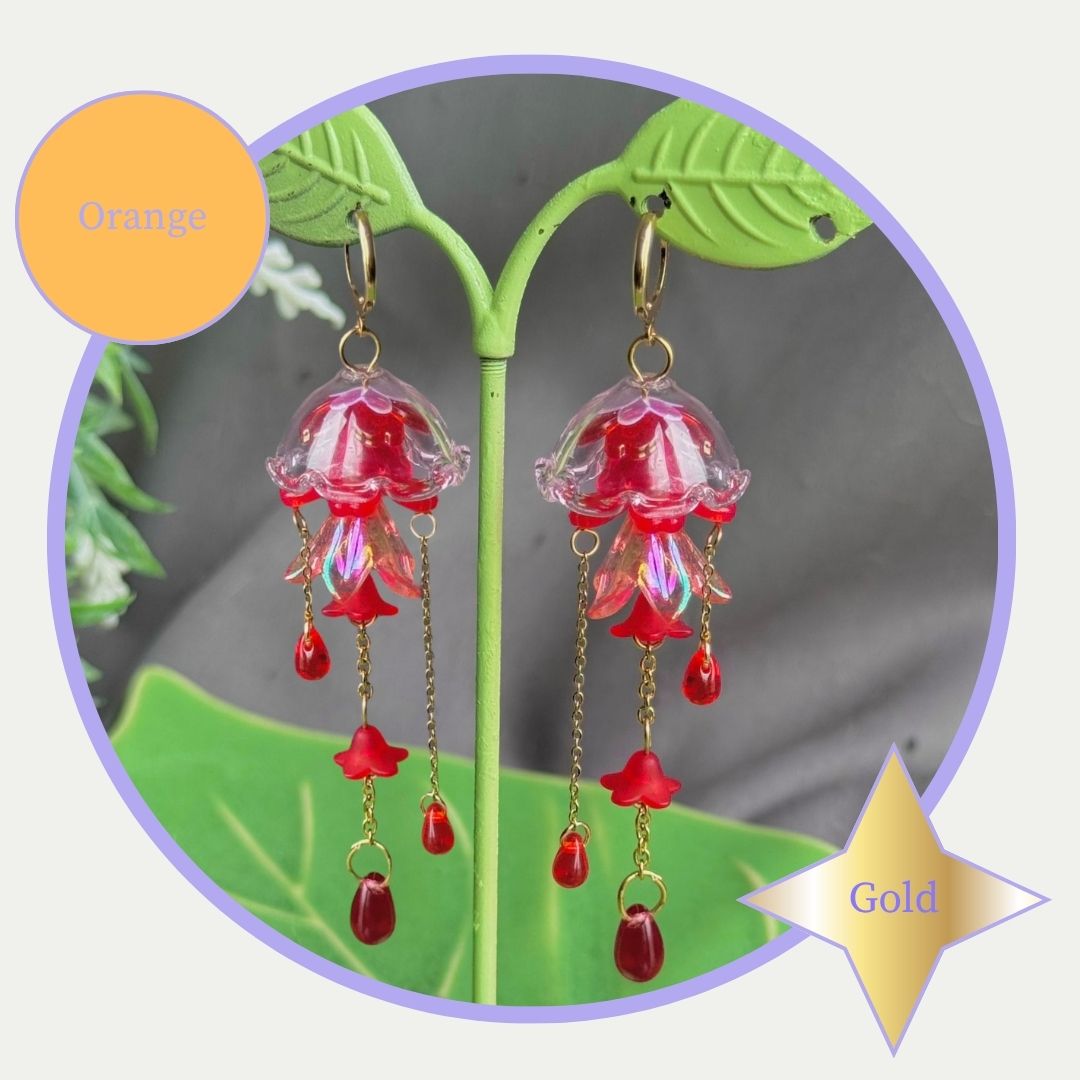 Customizable Steel Jellyfish Earrings Designs 1-6