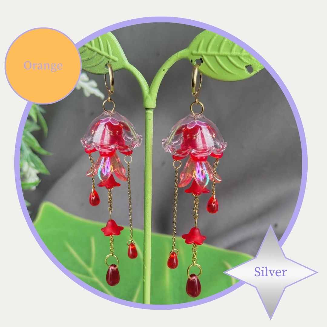 Customizable Steel Jellyfish Earrings Designs 1-6