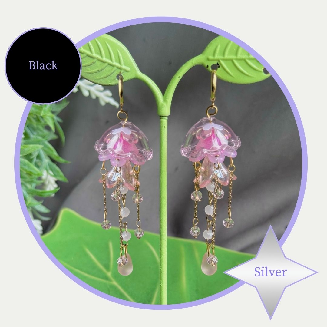 Customizable Steel Jellyfish Earrings Designs 1-6