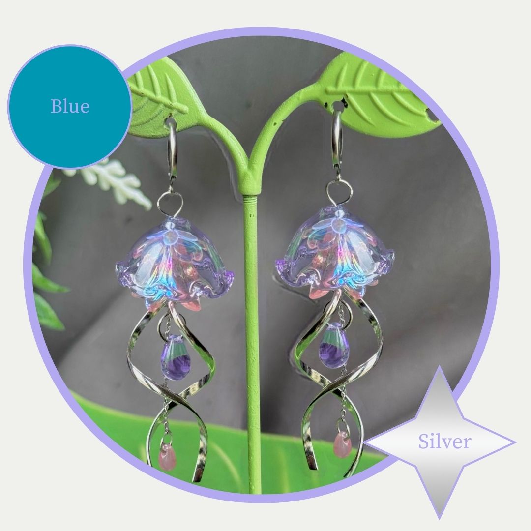 Customizable Steel Jellyfish Earrings Designs 1-6