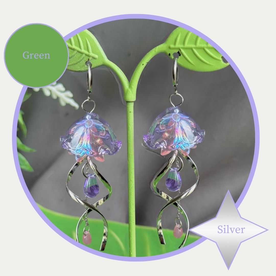 Customizable Steel Jellyfish Earrings Designs 1-6
