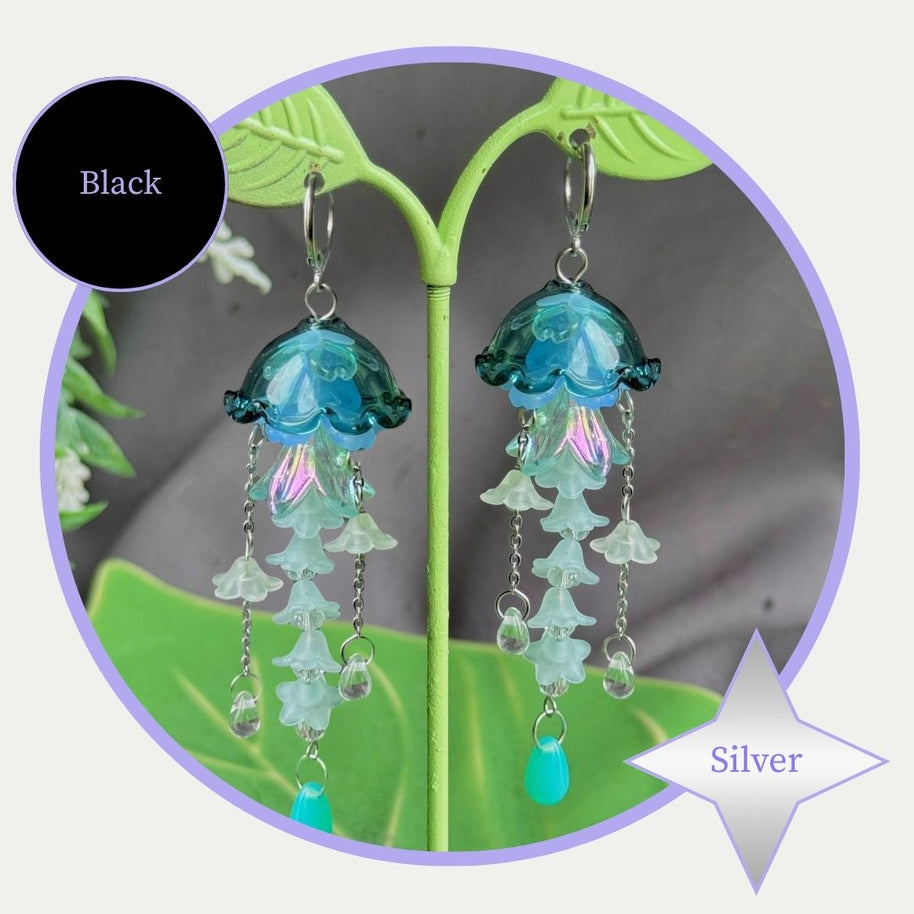 Customizable Steel Jellyfish Earrings Designs 1-6