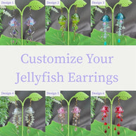 Customizable Steel Jellyfish Earrings Designs 1-6