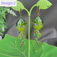 Customizable Steel Jellyfish Earrings Designs 1-6