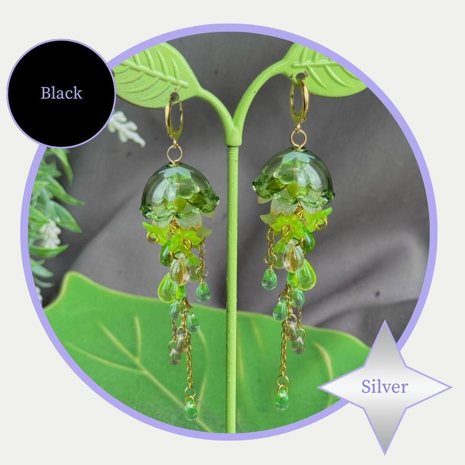 Customizable Steel Jellyfish Earrings Designs 1-6