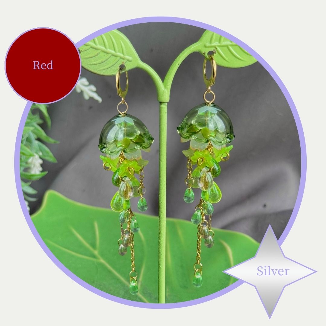 Customizable Steel Jellyfish Earrings Designs 1-6