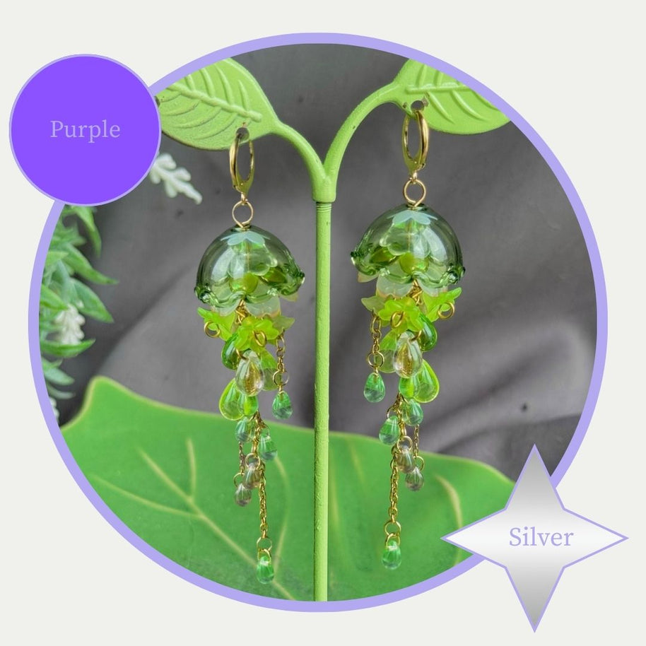 Customizable Steel Jellyfish Earrings Designs 1-6