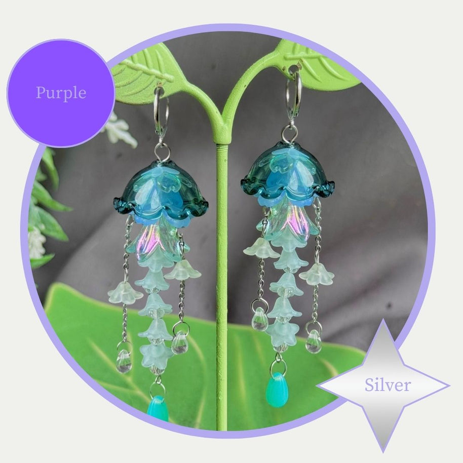 Customizable Steel Jellyfish Earrings Designs 1-6