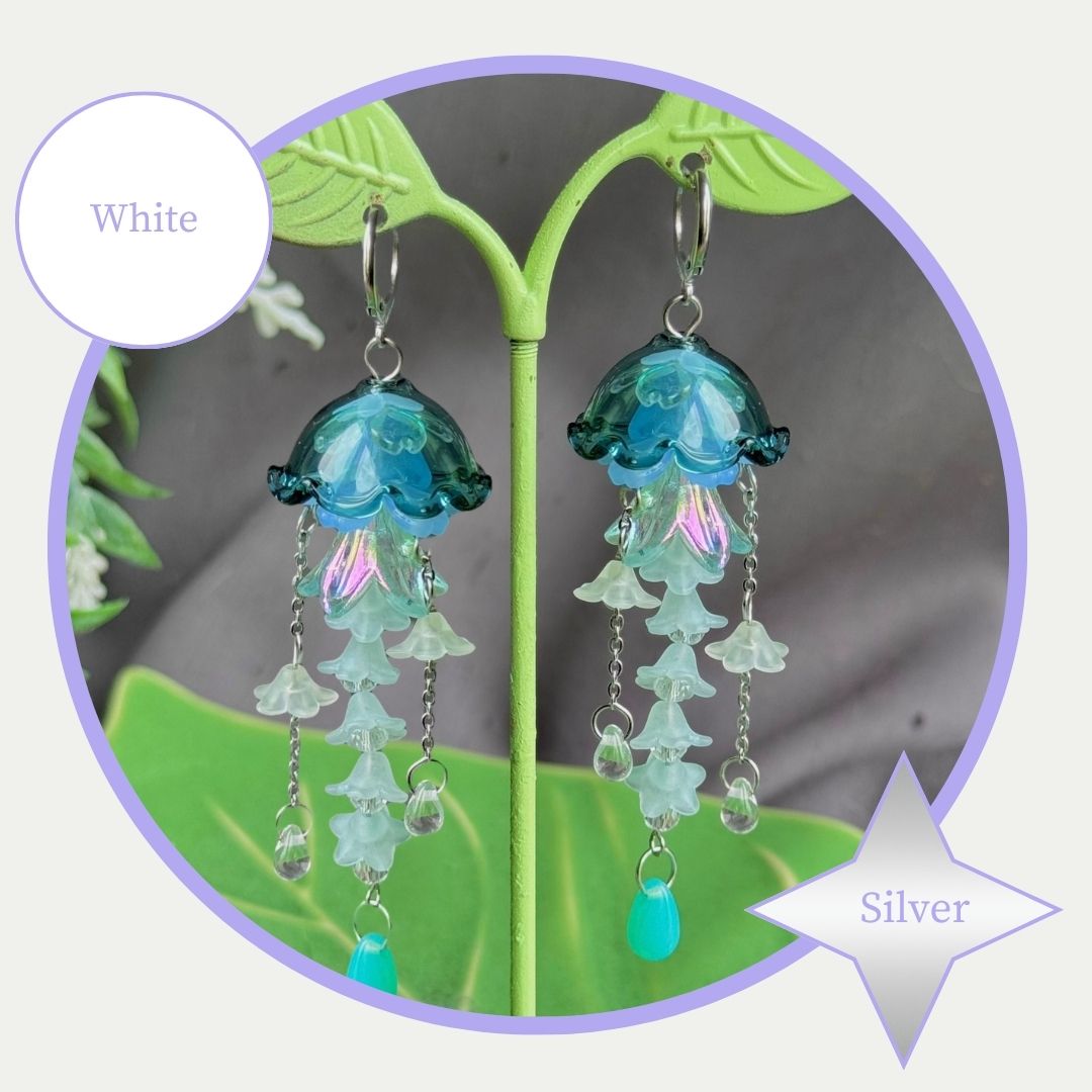 Customizable Steel Jellyfish Earrings Designs 1-6