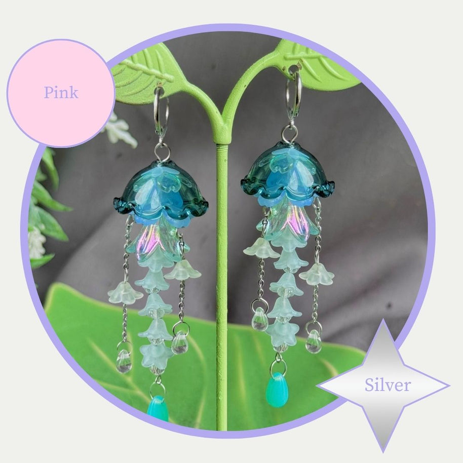 Customizable Steel Jellyfish Earrings Designs 1-6