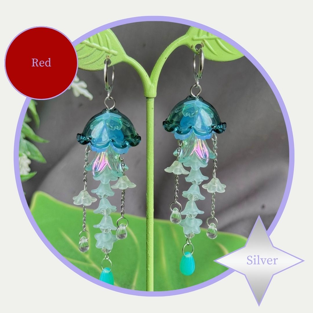 Customizable Steel Jellyfish Earrings Designs 1-6