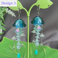 Customizable Steel Jellyfish Earrings Designs 1-6