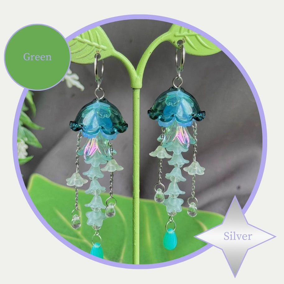 Customizable Steel Jellyfish Earrings Designs 1-6