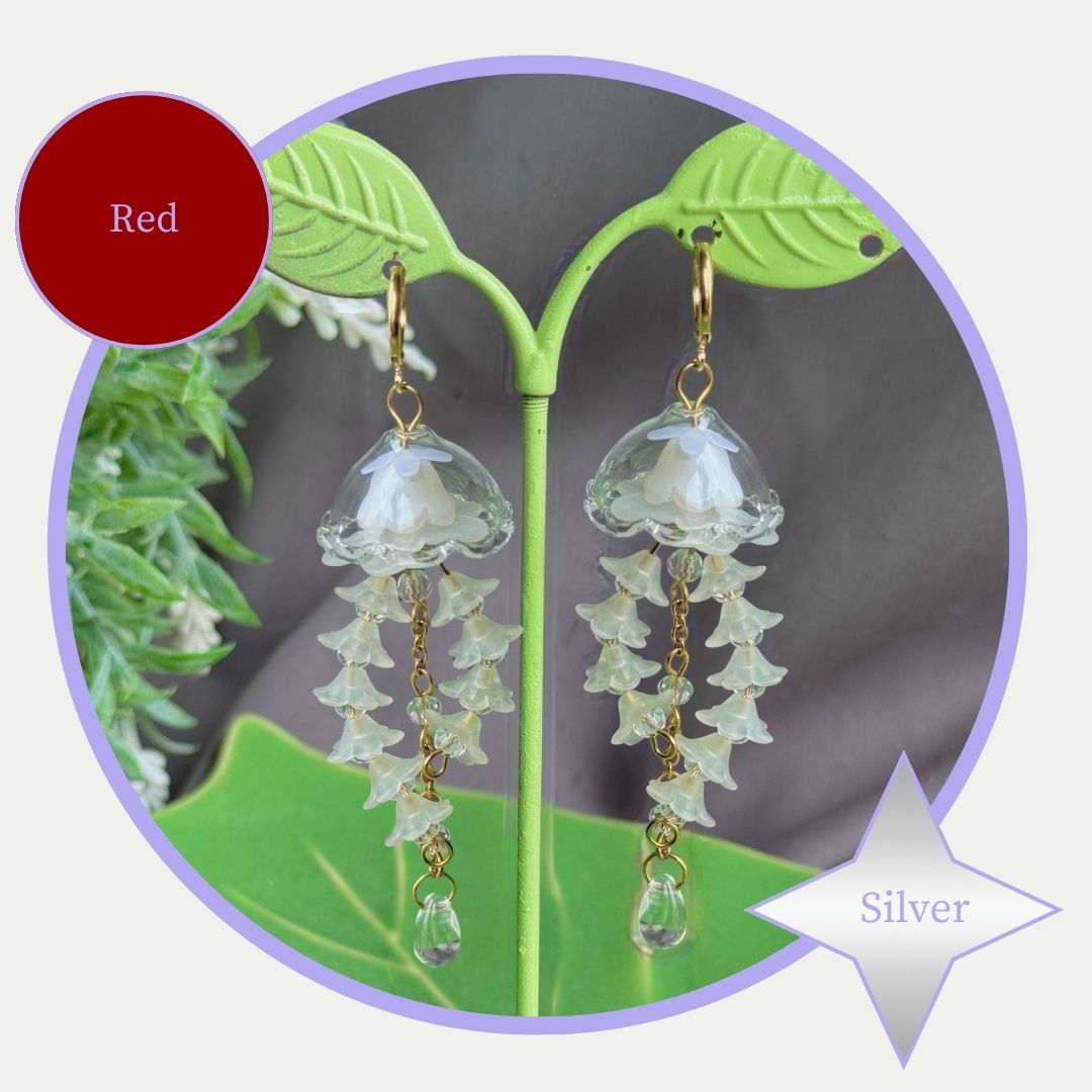 Customizable Steel Jellyfish Earrings Designs 1-6