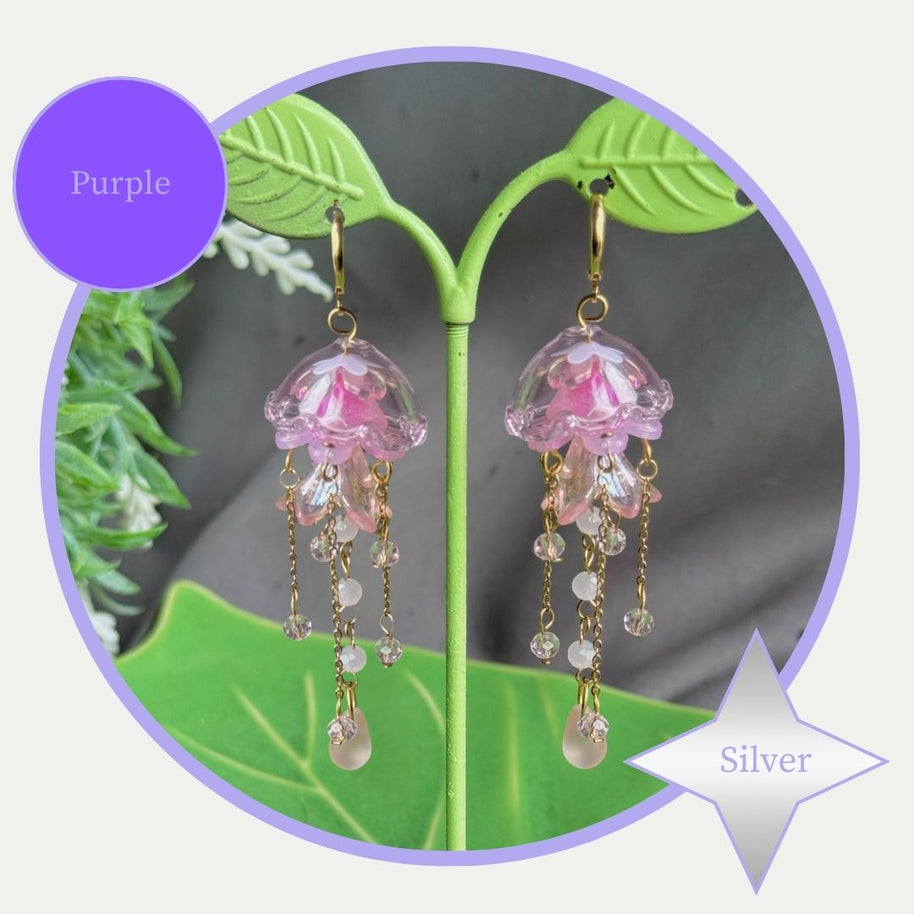 Customizable Steel Jellyfish Earrings Designs 1-6
