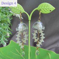 Customizable Steel Jellyfish Earrings Designs 1-6