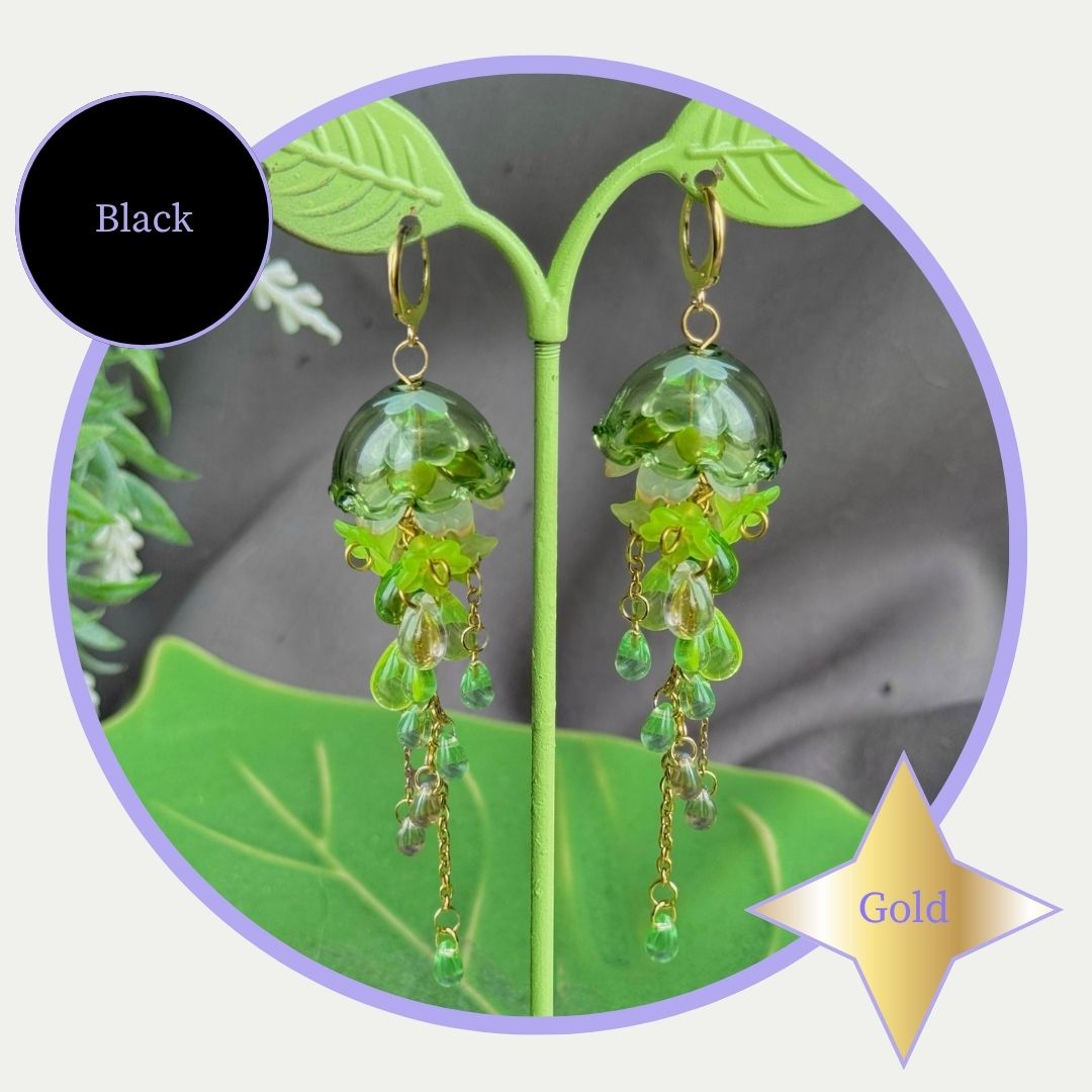 Customizable Steel Jellyfish Earrings Designs 1-6