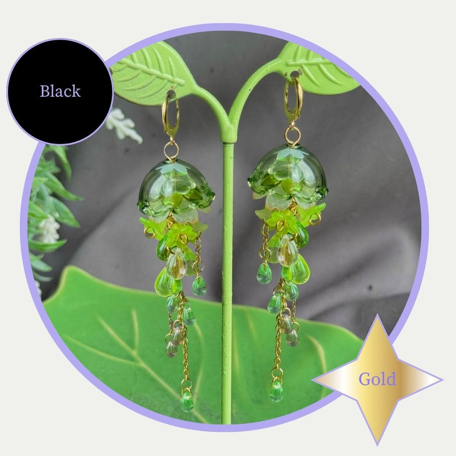 Customizable Steel Jellyfish Earrings Designs 1-6