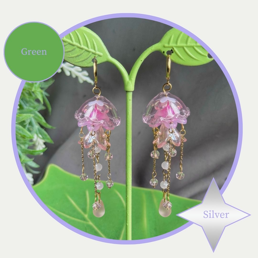 Customizable Steel Jellyfish Earrings Designs 1-6
