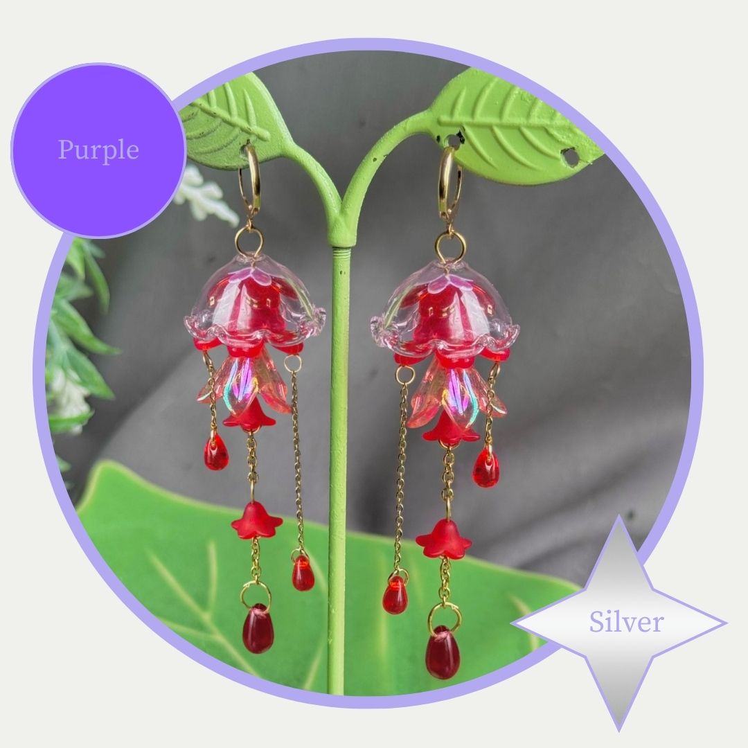 Customizable Steel Jellyfish Earrings Designs 1-6