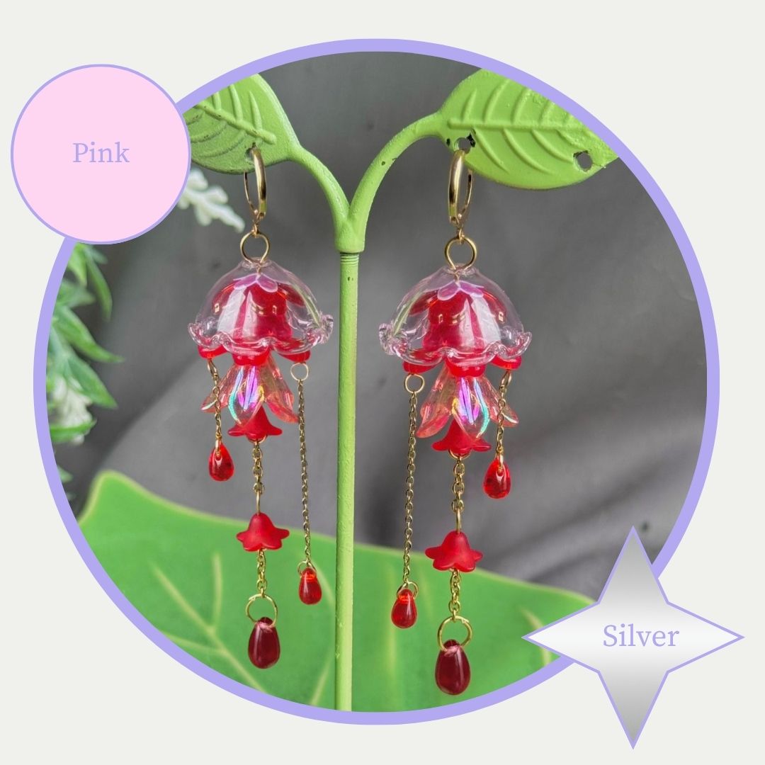 Customizable Steel Jellyfish Earrings Designs 1-6