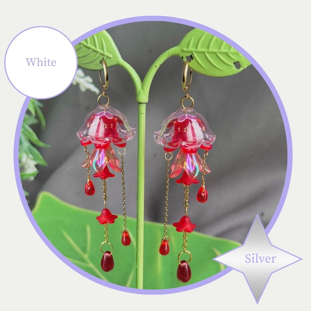Customizable Steel Jellyfish Earrings Designs 1-6