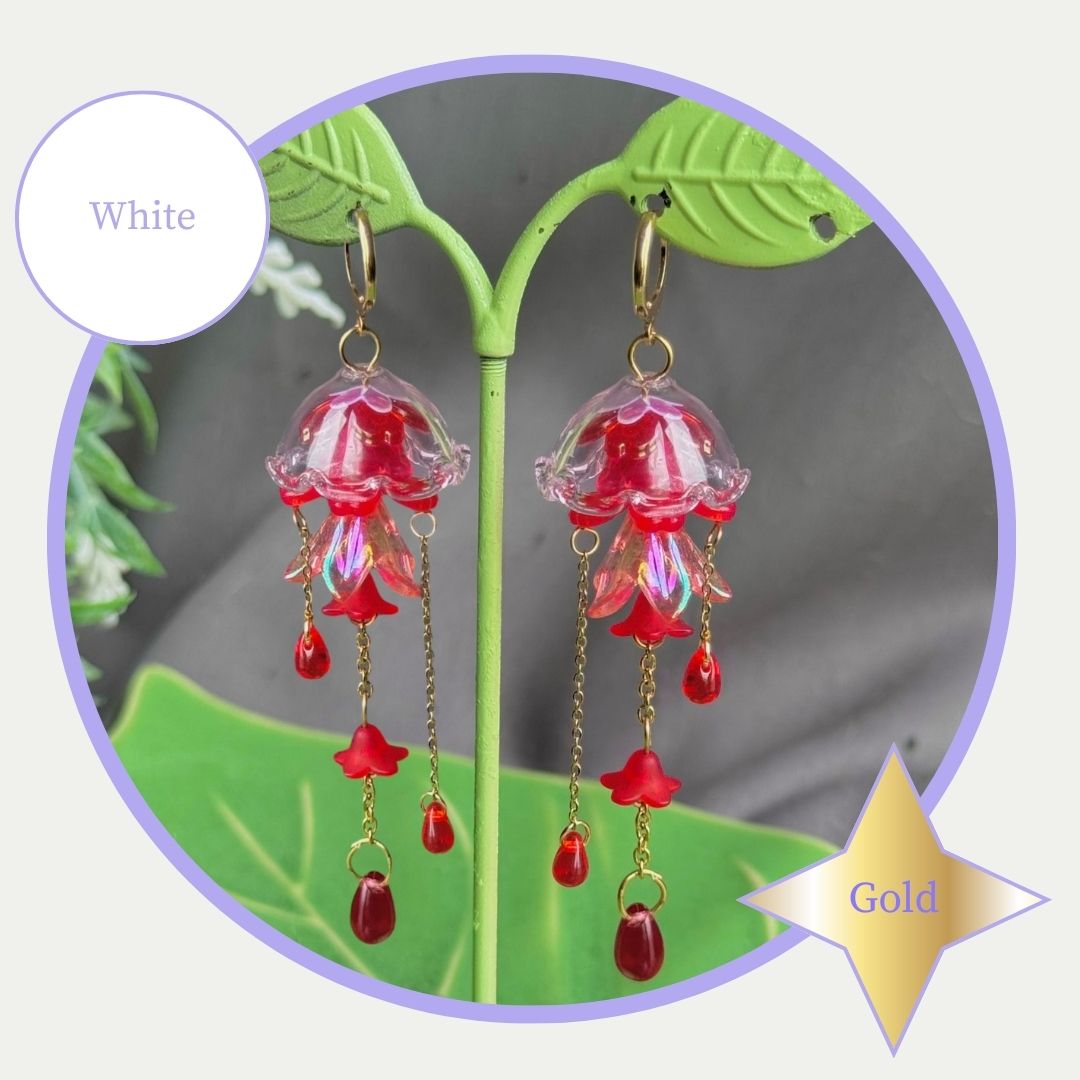 Customizable Steel Jellyfish Earrings Designs 1-6