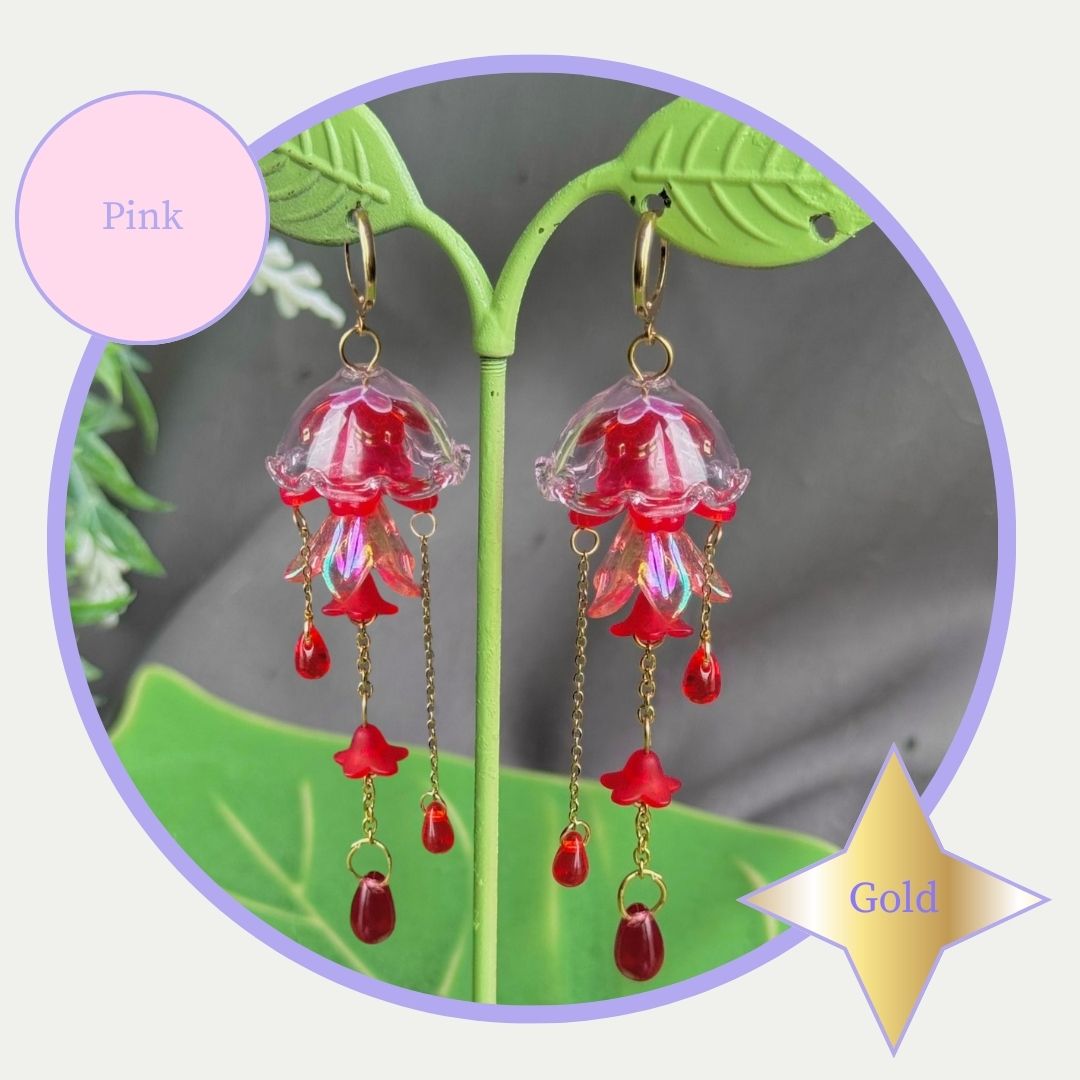 Customizable Steel Jellyfish Earrings Designs 1-6